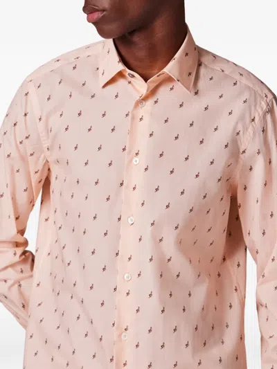 Paul Smith Butterfly-print Shirt In Orange