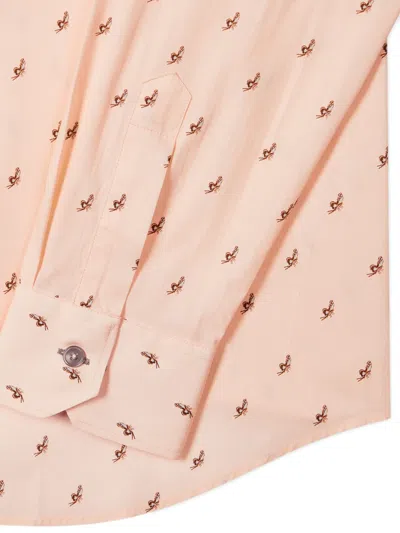 Paul Smith Butterfly-print Shirt In Orange