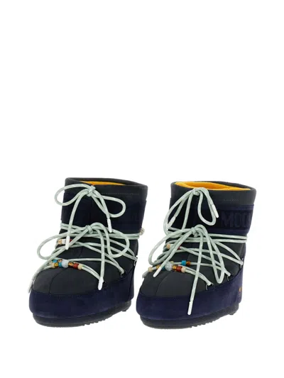 Moon Boot Two-tone Suede S X Guest In Residence Icon Low Ankle Boots In Multi