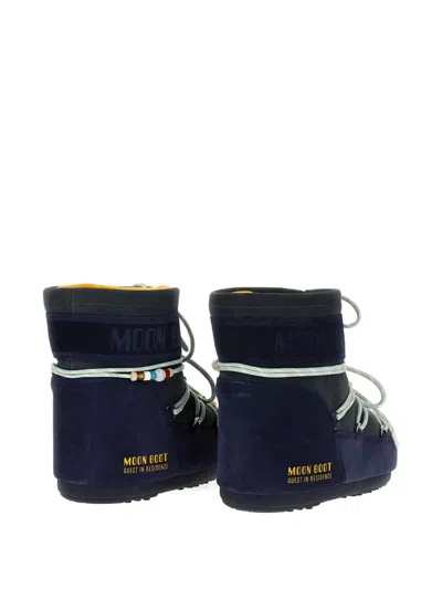 Moon Boot Two-tone Suede S X Guest In Residence Icon Low Ankle Boots In Multi