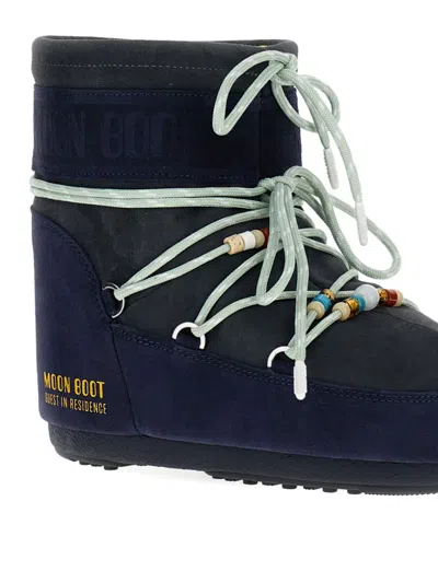 Moon Boot Two-tone Suede S X Guest In Residence Icon Low Ankle Boots In Multi