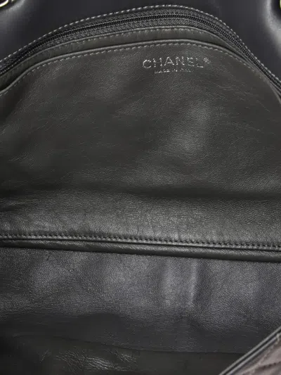 Pre-owned Chanel Classic Single Flap Bag Quilted Lambskin Jumbo Shoulder Bag In Gray