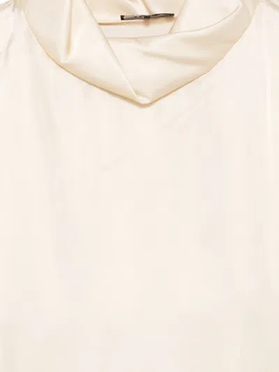 Rochas Cowl-neck Blouse In Neutral