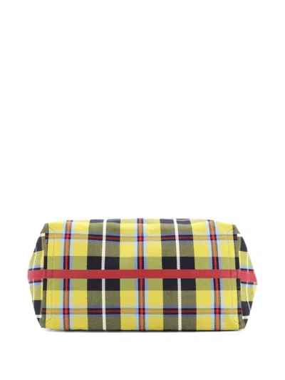 Pre-owned Burberry Reversible Giant Tartan Cotton Xl Tote Bag In Multi