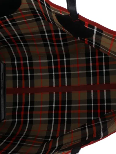 Pre-owned Burberry Reversible Giant Tartan Cotton Xl Tote Bag In Multi