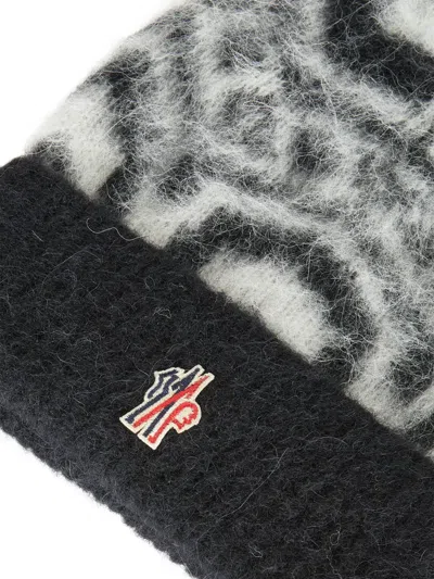Moncler Intarsia-knit Beanie In White