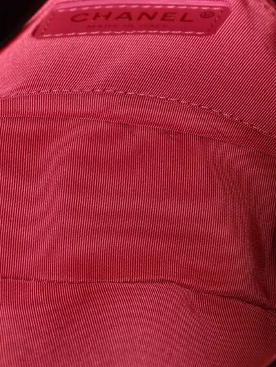 Pre-owned Chanel Giant Crystal Cc Flap Bag Lambskin Mini Crossbody Bag In Black