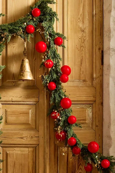Terrain Shatterproof Bauble Garland In Red