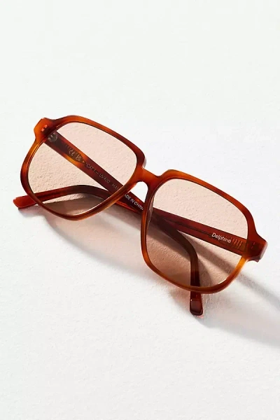 Lu Goldie Oversized Square Sunglasses In Brown