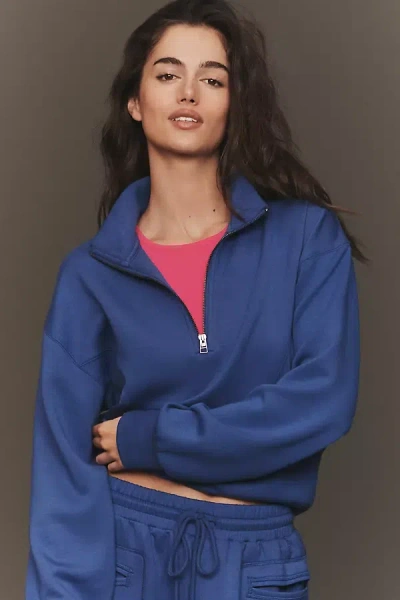 Daily Practice By Anthropologie Daily Practice Half-zip Sweatshirt In Blue