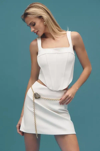 Streets Ahead Heart Chain Belt In Gold