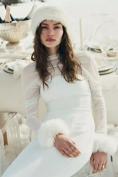 Elliatt Faux Fur Headband In Neutral