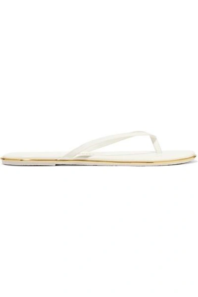Tkees Foundations Gloss Patent-leather Flip Flops In White