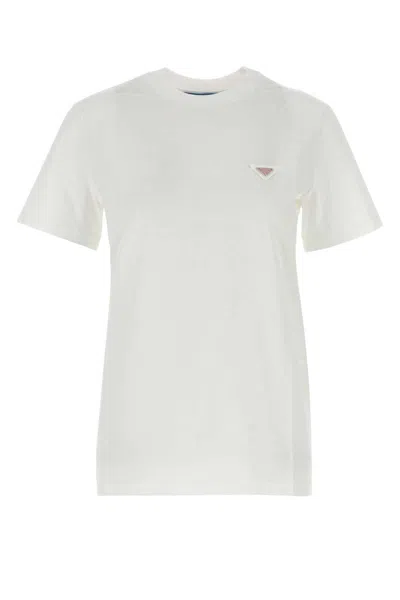 Prada White Cotton T-shirt In White