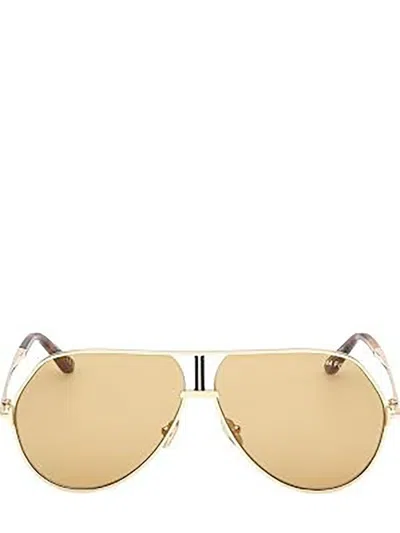 Tom Ford Rickie 63mm Oversize Navigator Sunglasses In Yellow