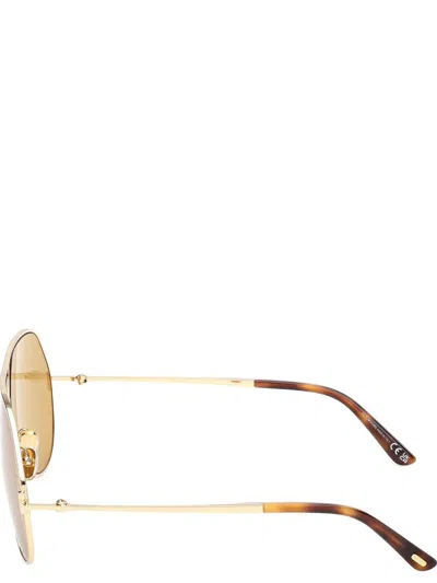 Tom Ford Rickie 63mm Oversize Navigator Sunglasses In Yellow