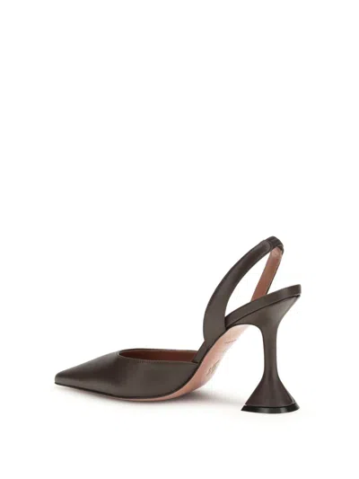 Amina Muaddi Women Holli 95mm Pointed Slingback Pumps In Brown