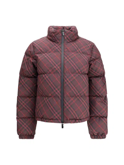 Burberry Red Polyester Clothing In Brown