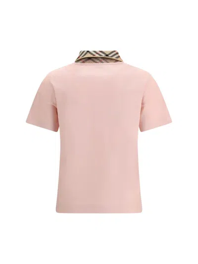 Burberry Polo Shirts In Pink