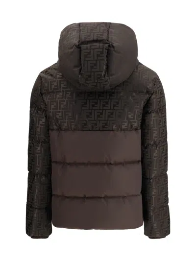 Fendi Women Cotton-blend Down Jacket In Brown