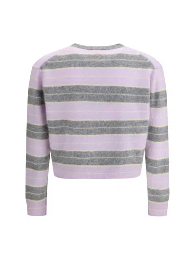 Guest In Residence Men Grizzly Stripe Crew Jumper In Multi