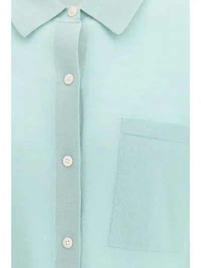 Guest In Residence Buttoned Chest-pocket Shirt In Blue