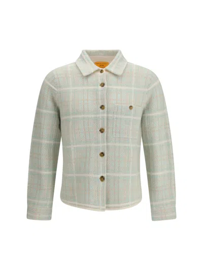 Guest In Residence Dylan Plaid Buttoned Shirt Jacket In Multi