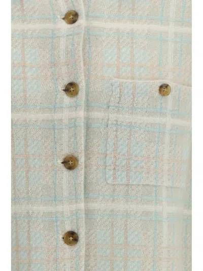 Guest In Residence Dylan Plaid Buttoned Shirt Jacket In Multi