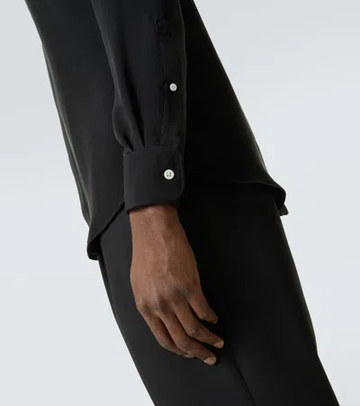 Thom Sweeney Silk Shirt In Black