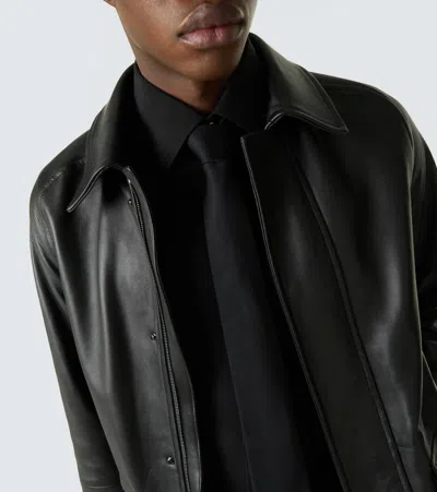 Thom Sweeney Silk Shirt In Black