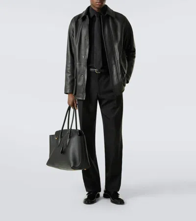 Thom Sweeney Silk Shirt In Black