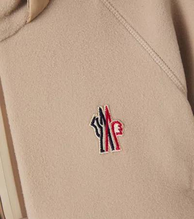 Moncler Fleece Sweater In Brown