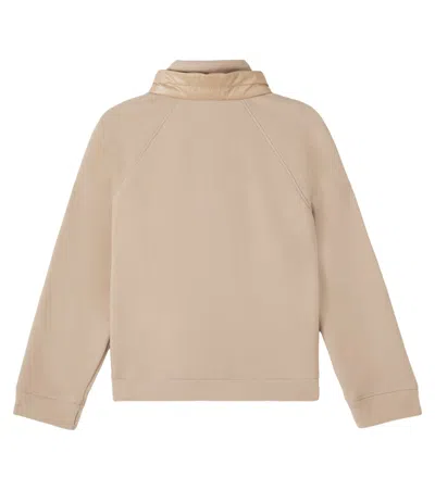 Moncler Fleece Sweater In Brown