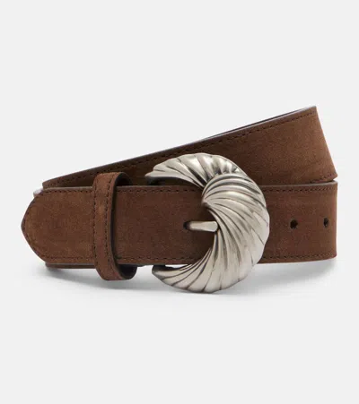 Etro Suede Belt In Brown