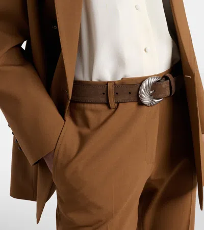 Etro Suede Belt In Brown