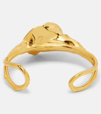 Chloé Flower Soul Embellished Cuff Bracelet In Gold