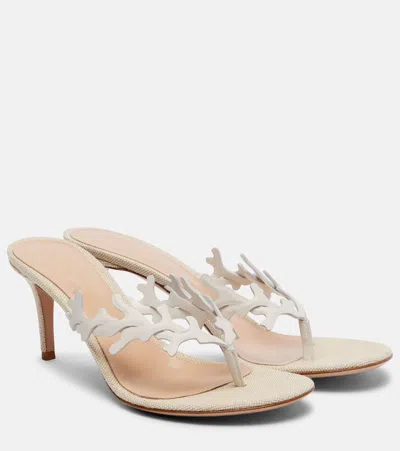 Gianvito Rossi Ocean 70 Leather Thong Sandals In Neutral