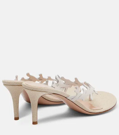 Gianvito Rossi Ocean 70 Leather Thong Sandals In Neutral