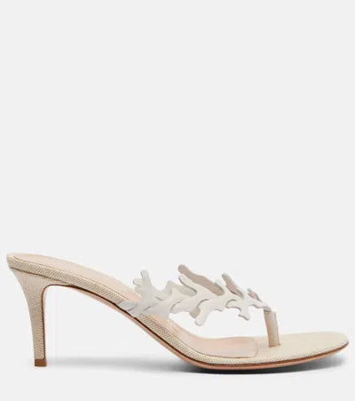 Gianvito Rossi Ocean 70 Leather Thong Sandals In Neutral