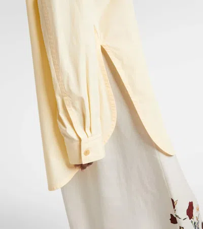 Khaite Goya Cotton Poplin Shirt In Yellow