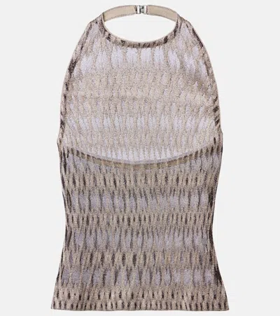 Missoni Halterneck Lamé Top In Multi
