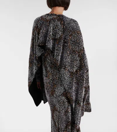 Rabanne Embellished Caped Gown In Multi
