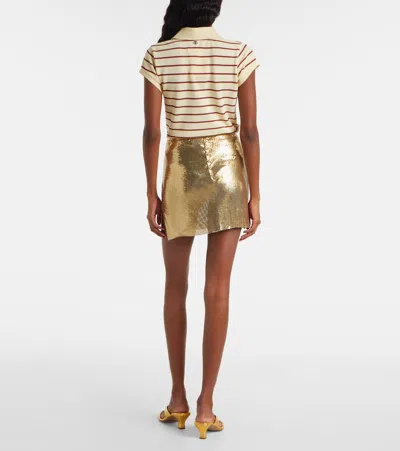 Rabanne Chainmail Miniskirt In Gold
