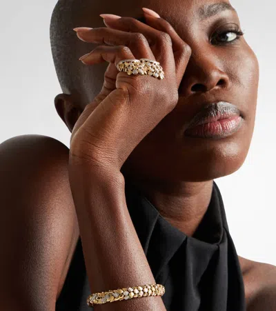 Rainbow K Blossom 14kt Gold Ring With Diamonds In Gold