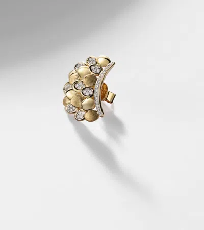 Rainbow K Blossom 14kt Gold Single Earring With Diamonds In Gold