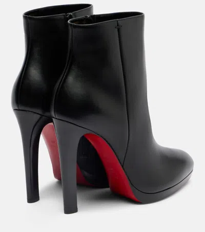 Christian Louboutin Fannylove Ankle Leather Boots Smooth Sole In Multi