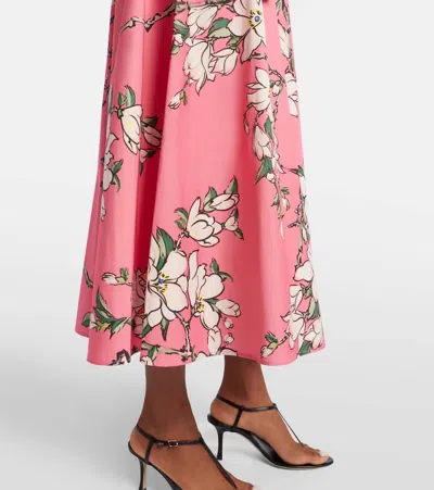Leo Lin Bianca Floral Cotton Shirt Dress In Pink