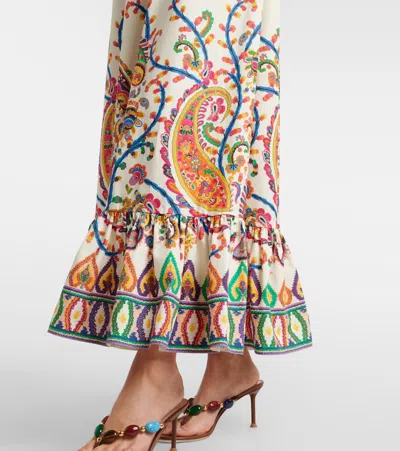 Etro Floral Paisley-print Cotton Maxi Dress In Multi