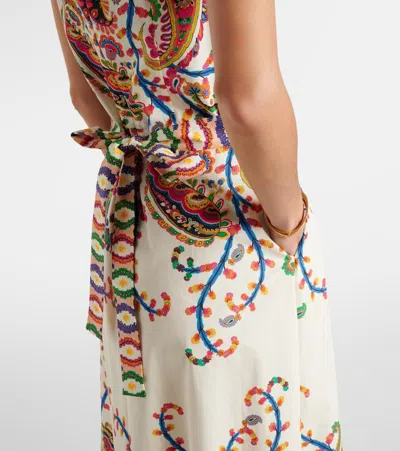 Etro Floral Paisley-print Cotton Maxi Dress In Multi