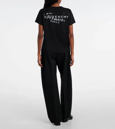 Givenchy Logo Cotton Jersey T-shirt In Black